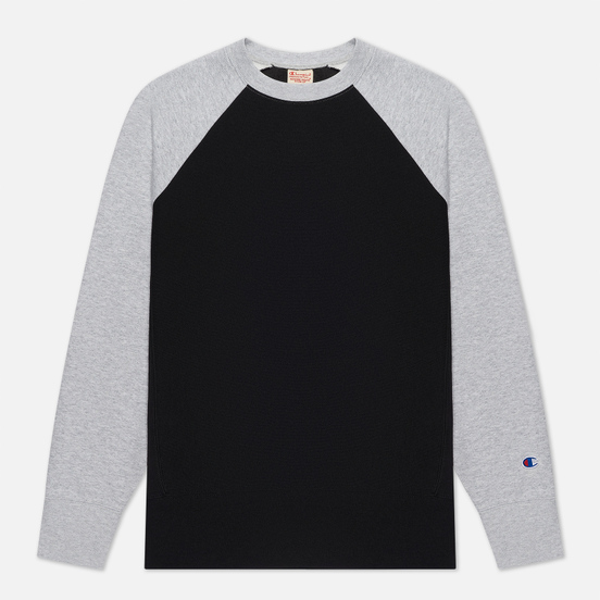 Мужская толстовка Champion Reverse Weave Colour Block Logo Chest And Sleeve Black
