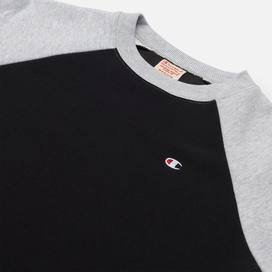 Мужская толстовка Champion Reverse Weave Colour Block Logo Chest And Sleeve Black
