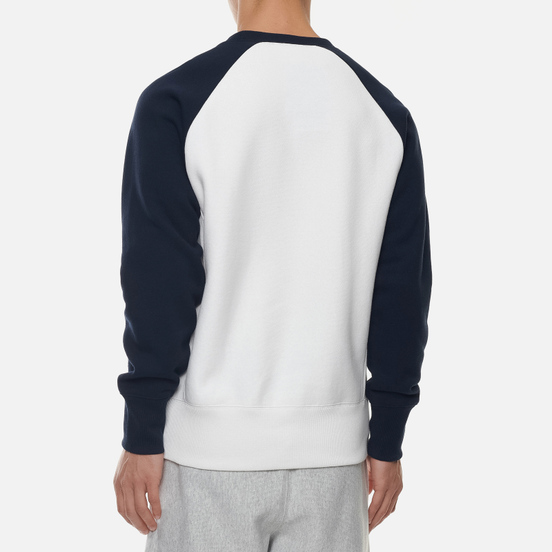 Мужская толстовка Champion Reverse Weave Colour Block Logo Chest And Sleeve White