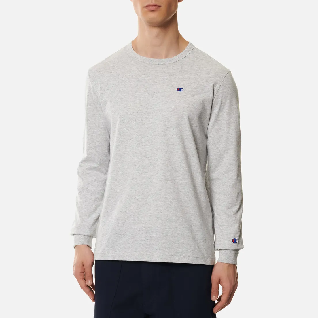 Champion Reverse Weave Мужской лонгслив Small Logo Chest And Sleeve Crew Neck