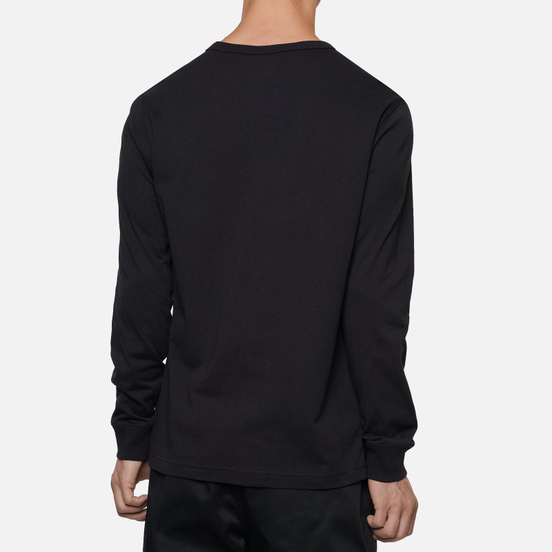Мужской лонгслив Champion Reverse Weave Small Logo Chest And Sleeve Crew Neck Black