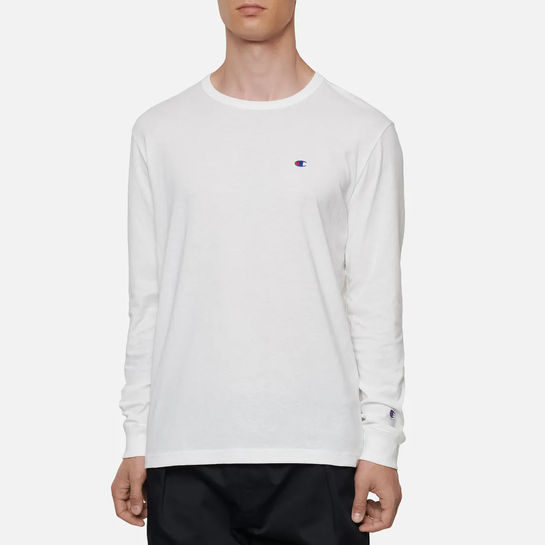 Champion Reverse Weave Мужской лонгслив Small Logo Chest And Sleeve Crew Neck