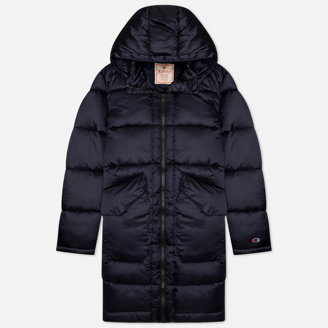 Champion Reverse Weave Мужской пуховик Zip-Up Padded Long Hooded