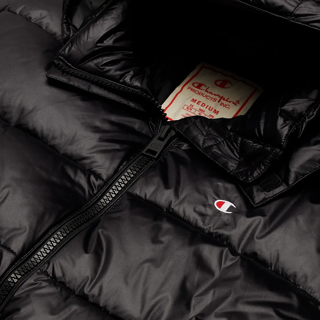 Champion Reverse Weave Мужской пуховик Water Repellent Shiny Nylon Hooded
