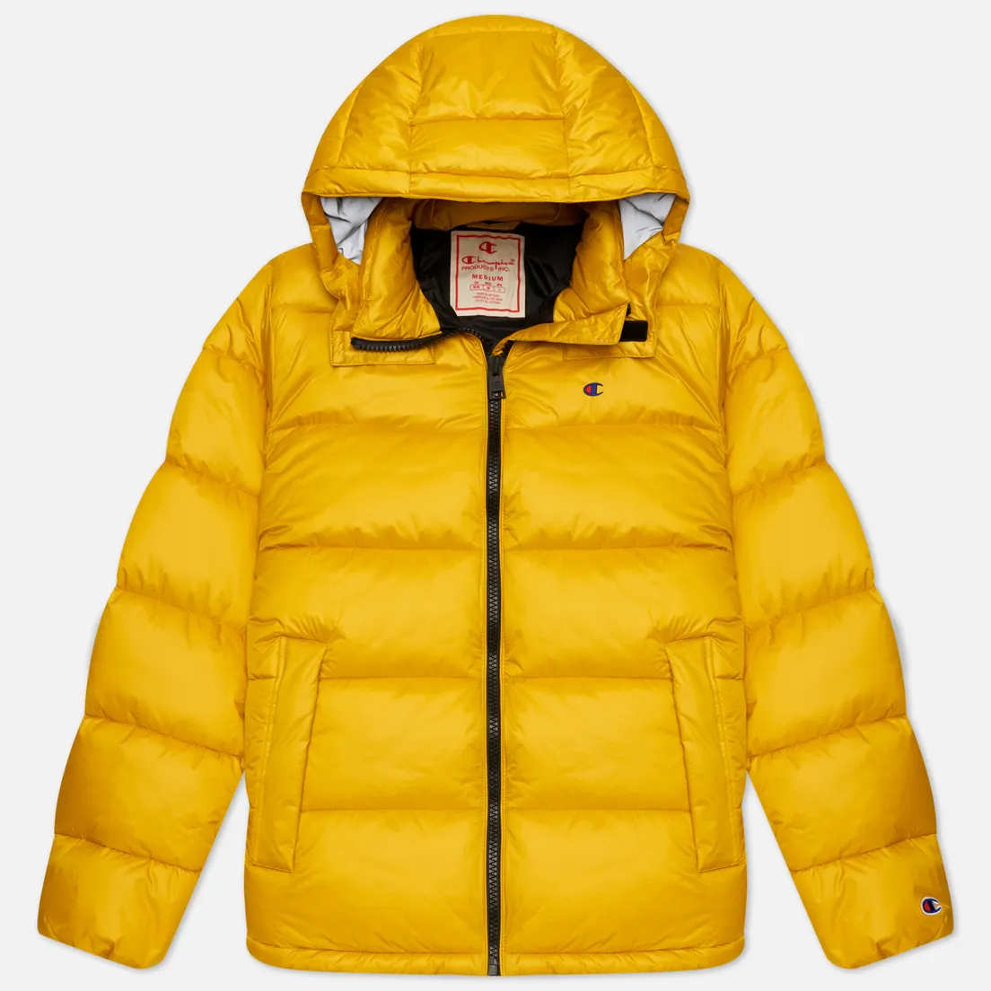 Champion Reverse Weave Мужской пуховик Water Repellent Shiny Nylon Hooded
