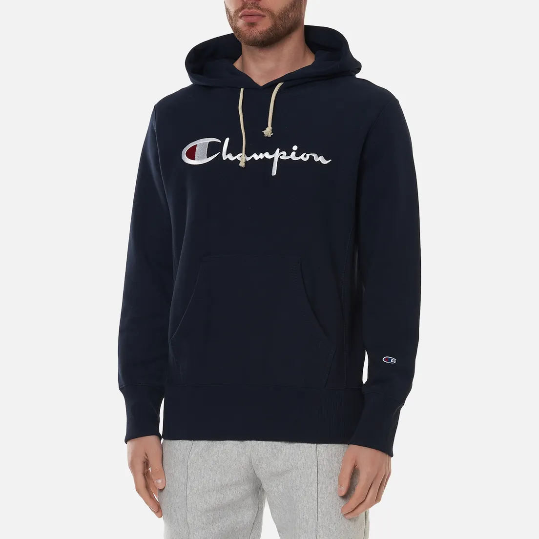 Champion Reverse Weave Мужская толстовка Big Script Hoodie