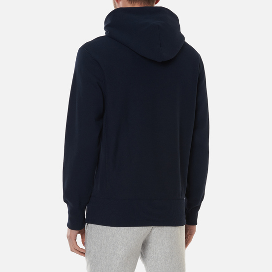 Мужская толстовка Champion Reverse Weave Big Script Hoodie New Navy
