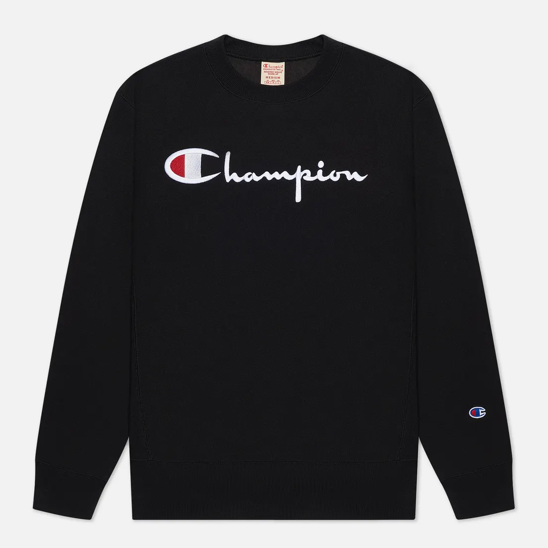 Champion Reverse Weave Мужская толстовка Script Logo Chest And C Logo Sleeve