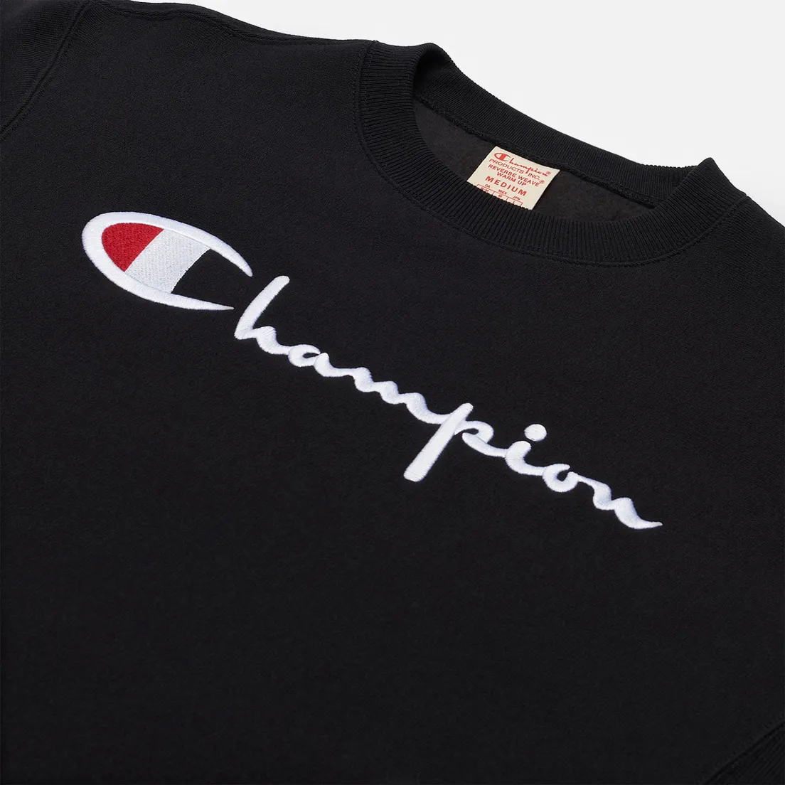 Champion Reverse Weave Мужская толстовка Script Logo Chest And C Logo Sleeve