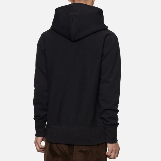 Мужская толстовка Champion Reverse Weave Small Logo Chest And Sleeve Hooded Black
