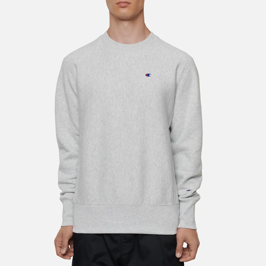 Champion Reverse Weave Мужская толстовка Small Logo Chest And Sleeve Crew Neck
