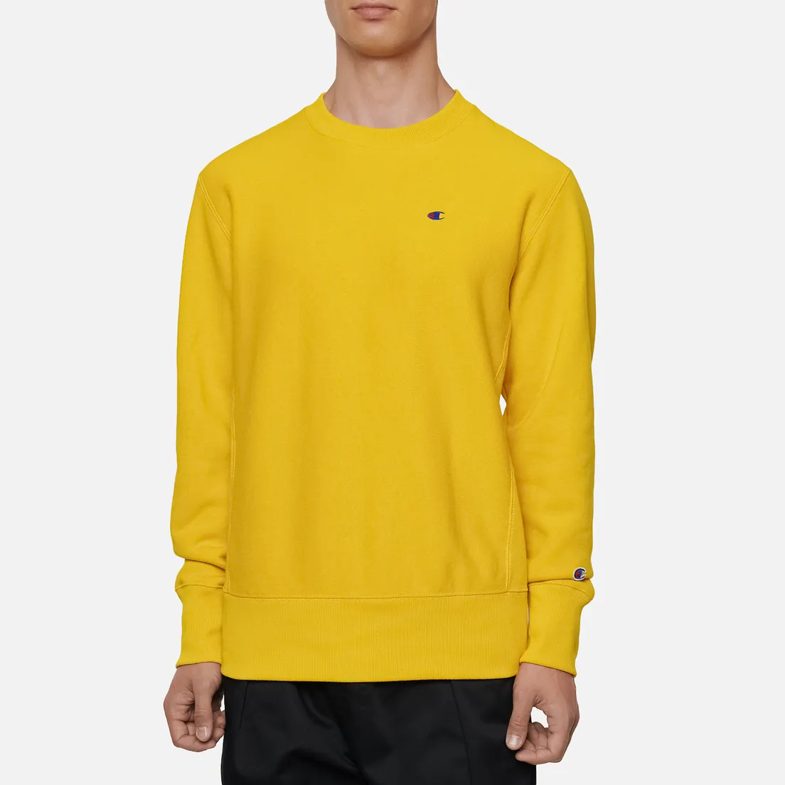 Champion Reverse Weave Мужская толстовка Small Logo Chest And Sleeve Crew Neck