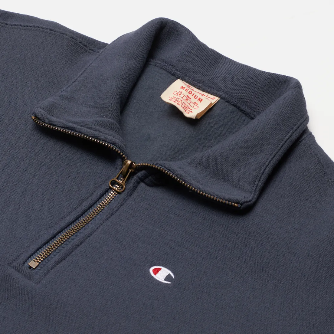 Champion Reverse Weave Мужская толстовка Small Logo Chest And Sleeve Half Zip