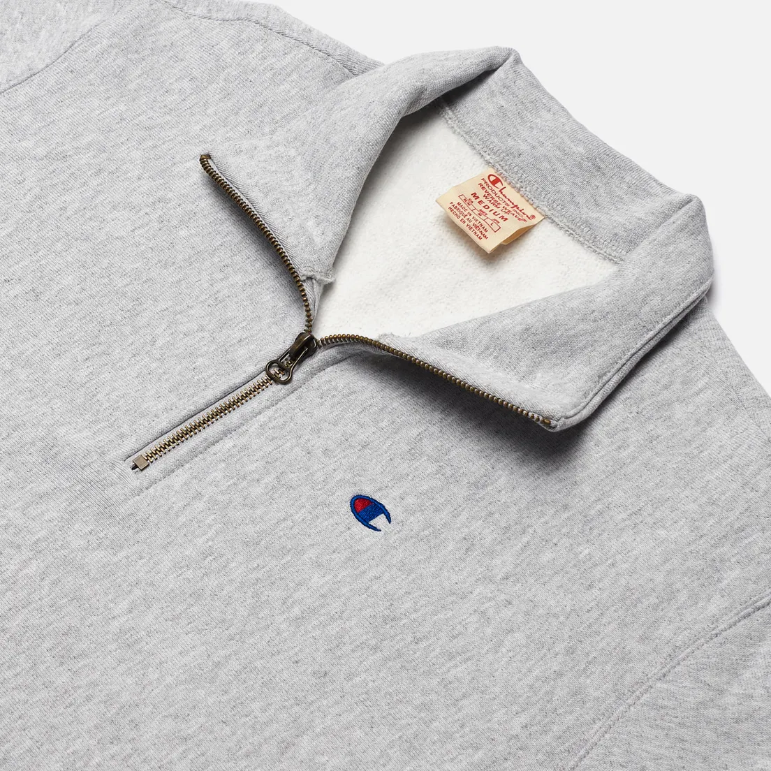 Champion Reverse Weave Мужская толстовка Small Logo Chest And Sleeve Half Zip
