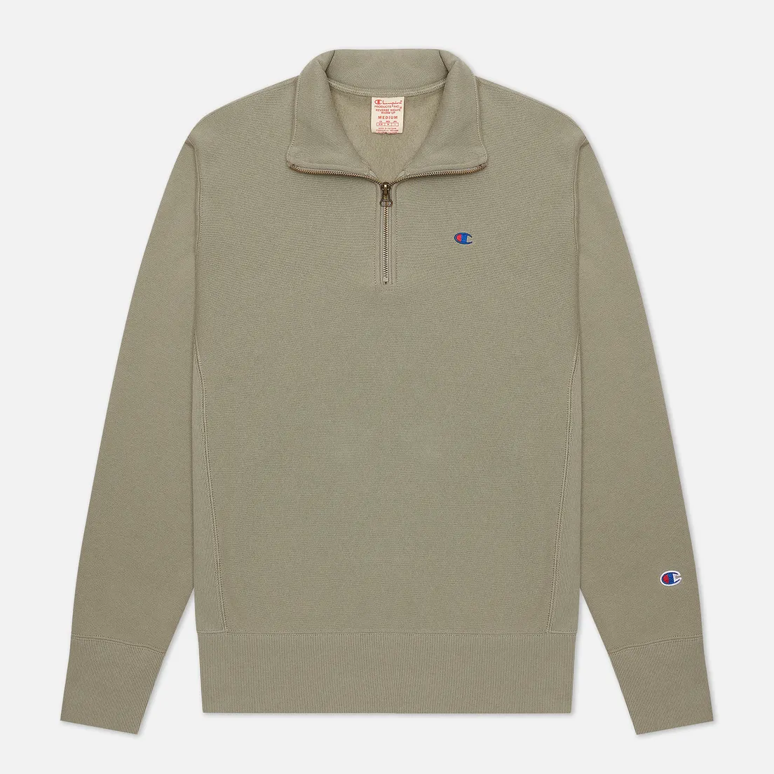Champion Reverse Weave Мужская толстовка Small Logo Chest And Sleeve Half Zip