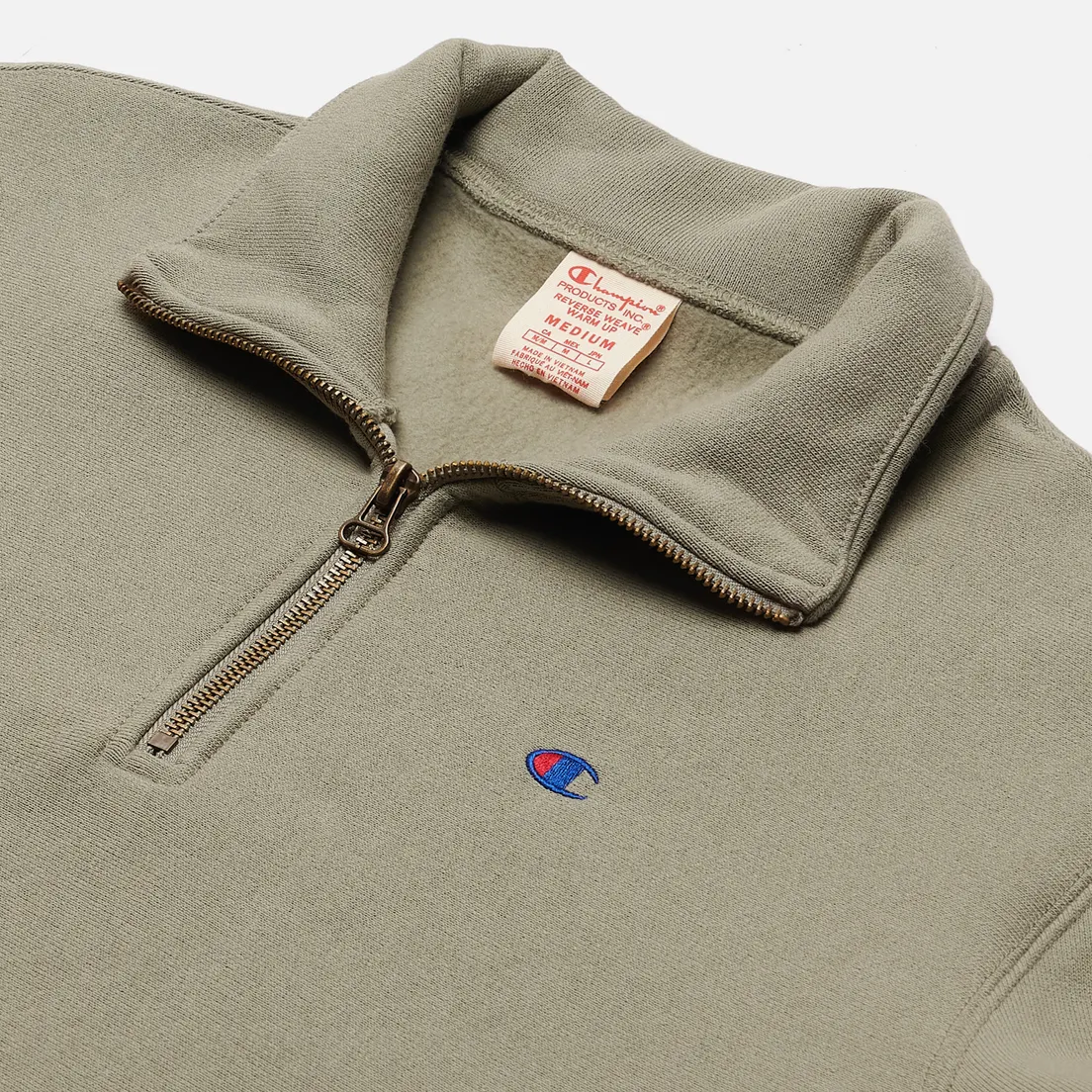 Champion Reverse Weave Мужская толстовка Small Logo Chest And Sleeve Half Zip