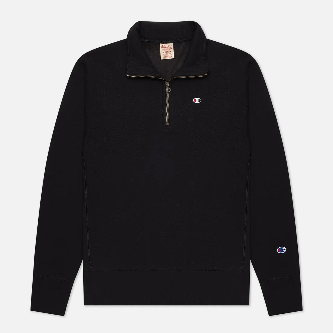 Champion Reverse Weave Мужская толстовка Small Logo Chest And Sleeve Half Zip