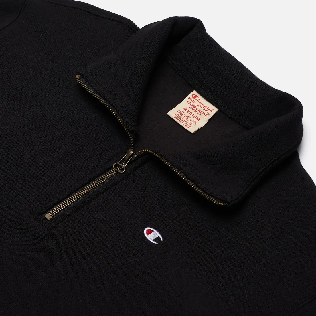 Champion Reverse Weave Мужская толстовка Small Logo Chest And Sleeve Half Zip