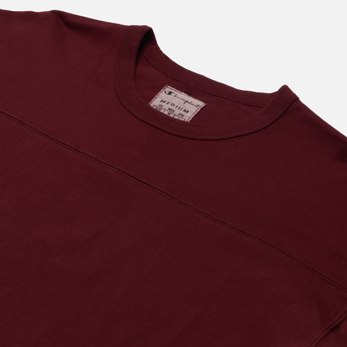 Мужская футболка Champion Reverse Weave, цвет бордовый, размер S 215994-RS509 Organic Cotton Crew Neck Custom Fit - фото 2