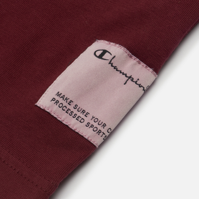 Мужская футболка Champion Reverse Weave, цвет бордовый, размер S 215994-RS509 Organic Cotton Crew Neck Custom Fit - фото 3