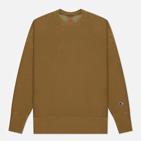Мужская толстовка Champion Reverse Weave Script Logo Drop Shoulder Olive Green