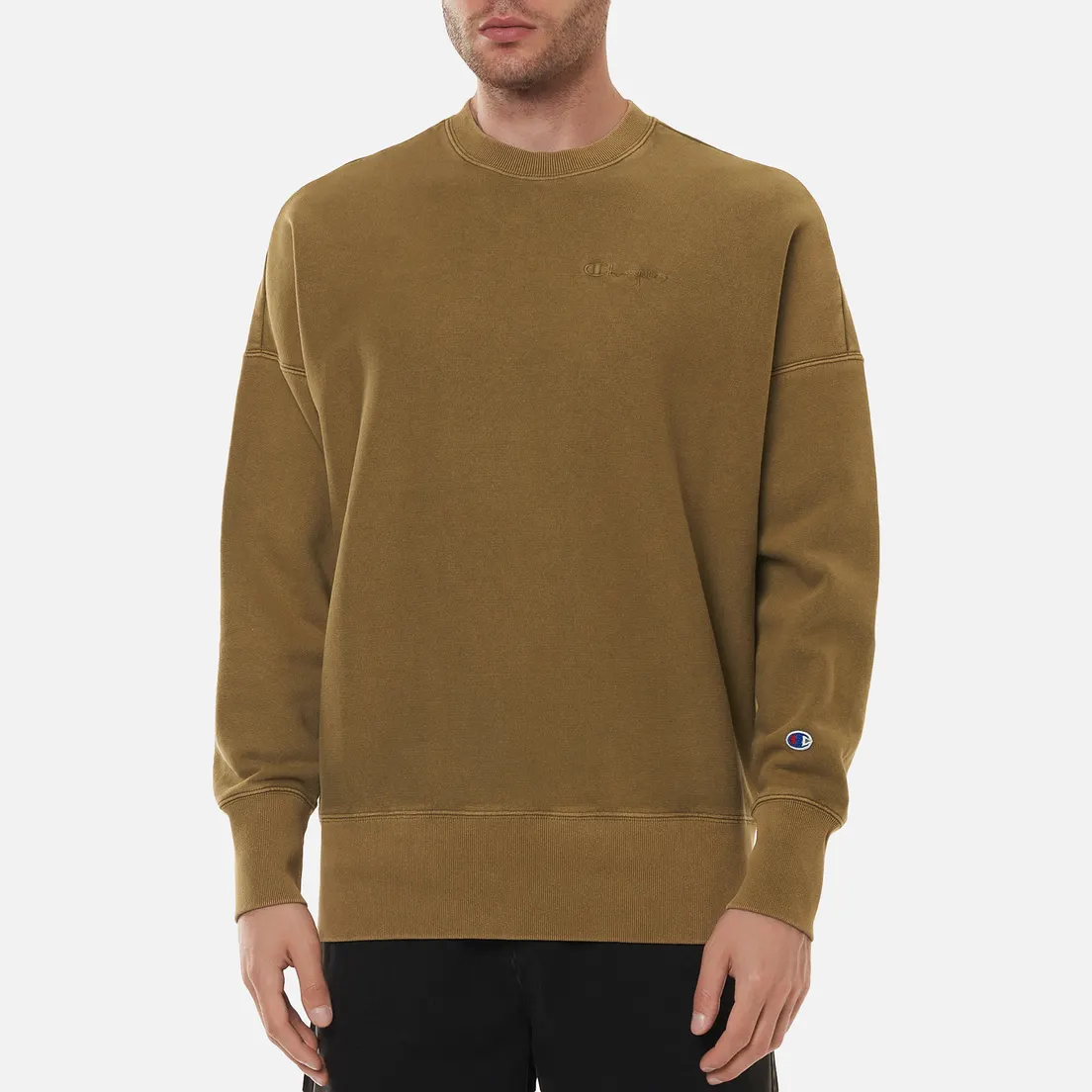 Champion Reverse Weave Мужская толстовка Script Logo Drop Shoulder