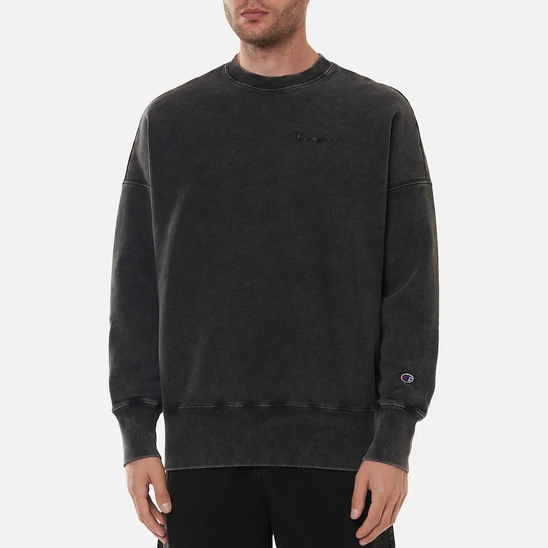Champion Reverse Weave Мужская толстовка Script Logo Drop Shoulder