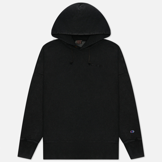 Мужская толстовка Champion Reverse Weave Script Logo Embroidery Hooded Black