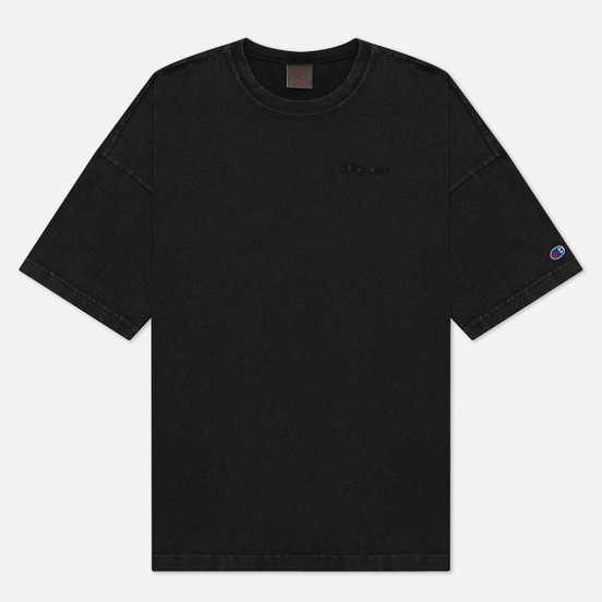 Мужская футболка Champion Reverse Weave Script Logo Drop Shoulder Black