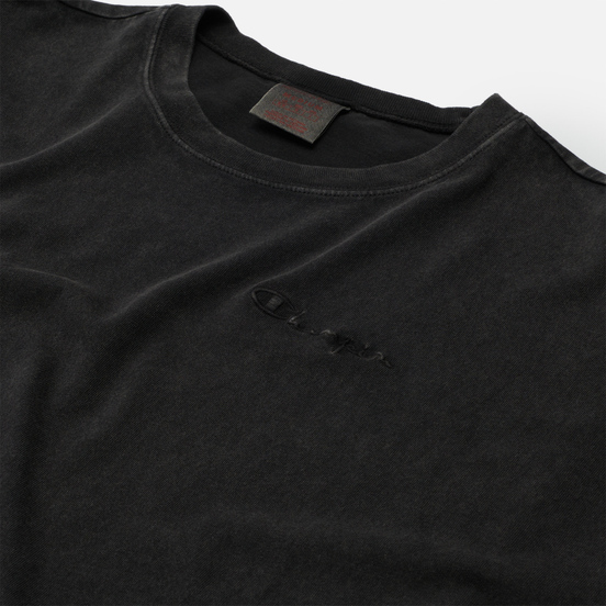 Мужская футболка Champion Reverse Weave Script Logo Drop Shoulder Black