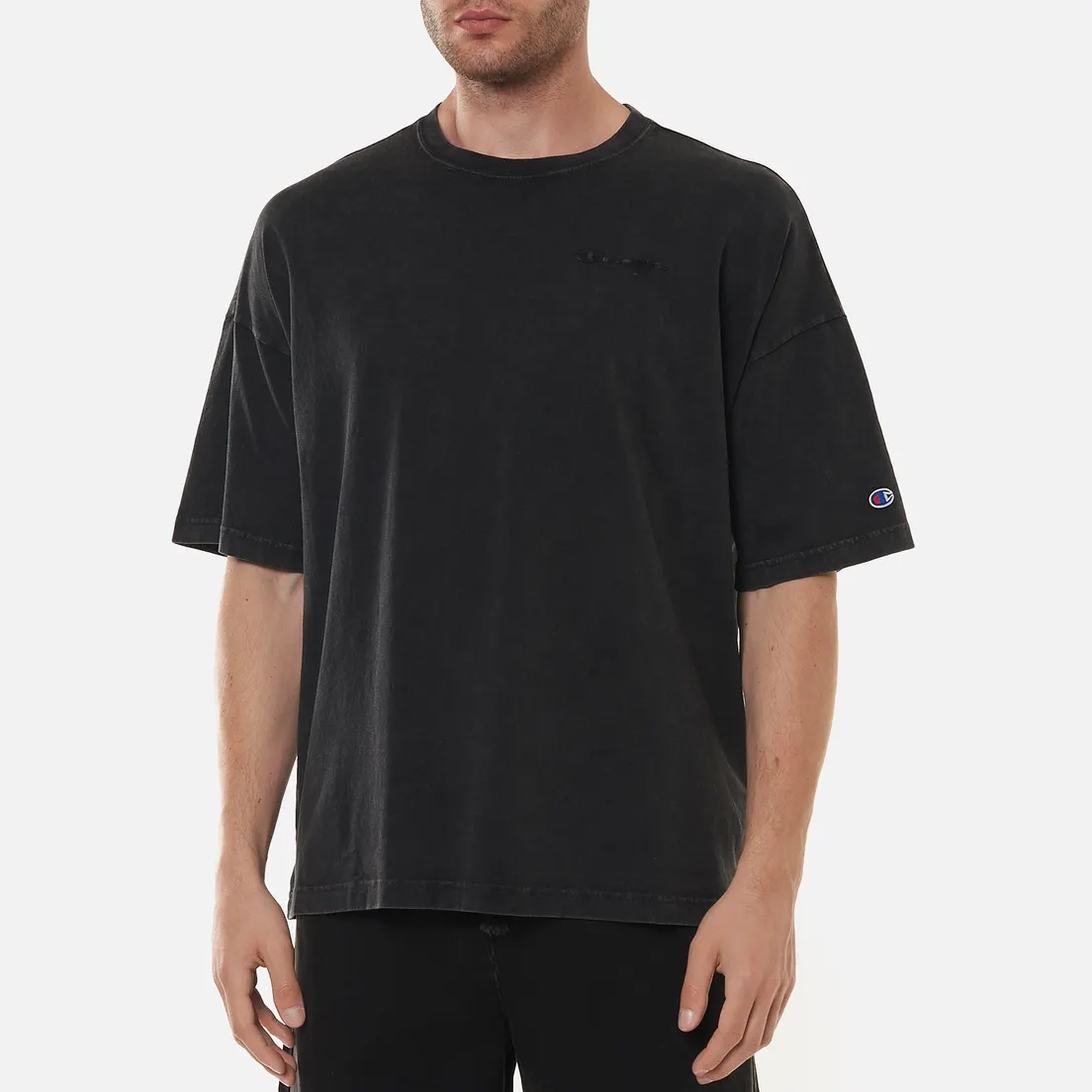 Champion Reverse Weave Мужская футболка Script Logo Drop Shoulder