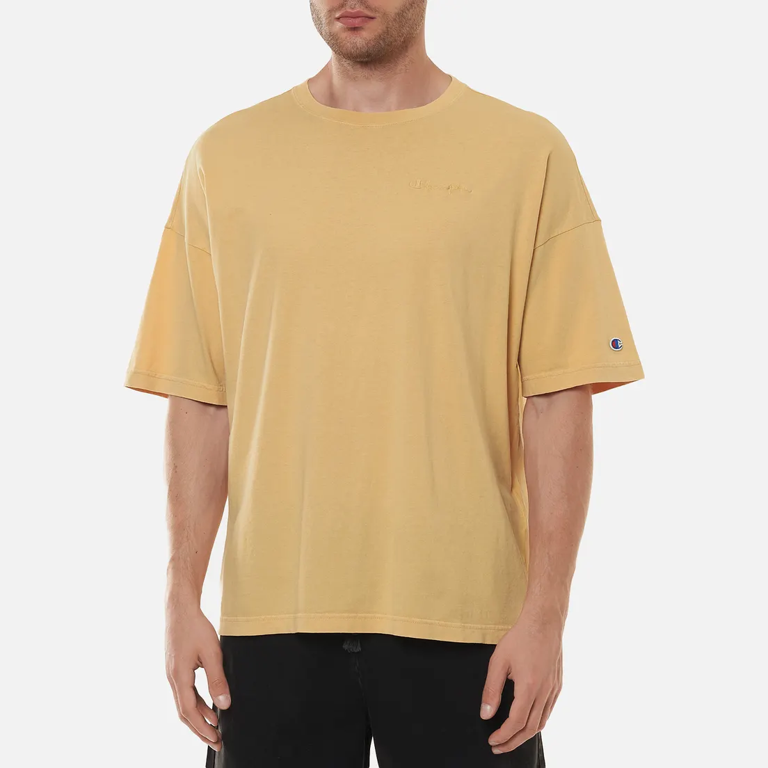Champion Reverse Weave Мужская футболка Script Logo Drop Shoulder
