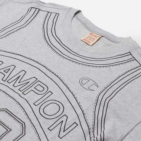 Мужская футболка Champion Reverse Weave Athletic Jersey Combed Number 17 Light Grey