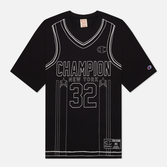 Мужская футболка Champion Reverse Weave Athletic Jersey Combed Number 17 Black