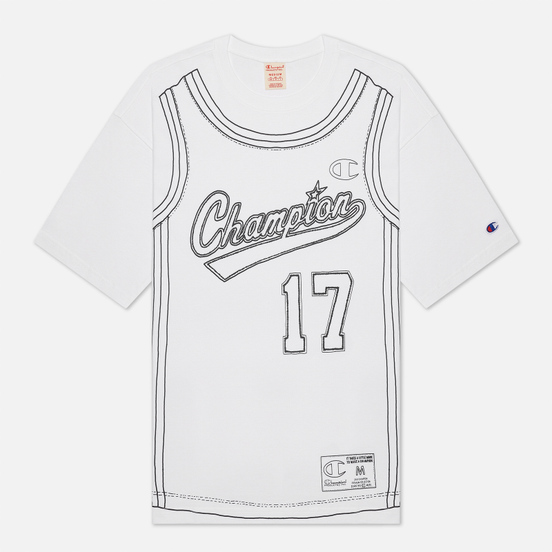 Мужская футболка Champion Reverse Weave Athletic Jersey Combed Number 17 White