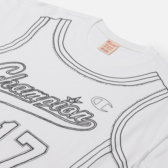 Мужская футболка Champion Reverse Weave Athletic Jersey Combed Number 17 White