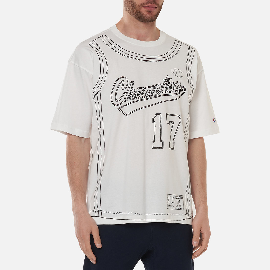 Champion Reverse Weave Мужская футболка Athletic Jersey Combed Number 17