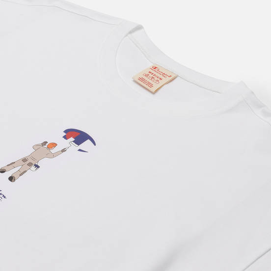 Мужская футболка Champion Reverse Weave Logo Graphic Motif Printed 6 White