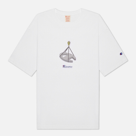 Мужская футболка Champion Reverse Weave Logo Graphic Motif Printed 7, цвет белый, размер M