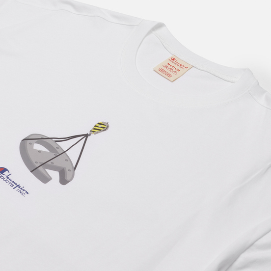 Мужская футболка Champion Reverse Weave Logo Graphic Motif Printed 7 White