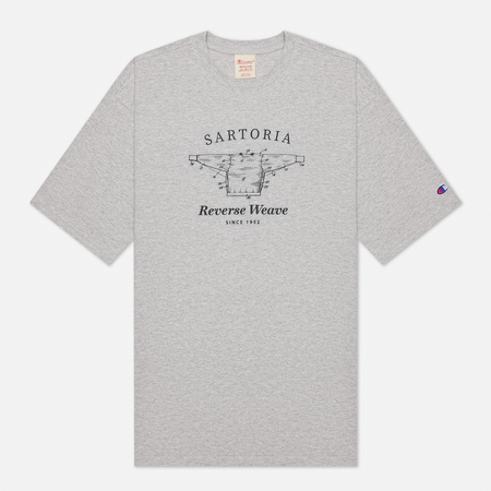 Мужская футболка Champion Reverse Weave Sartoria Graphic, цвет серый, размер S