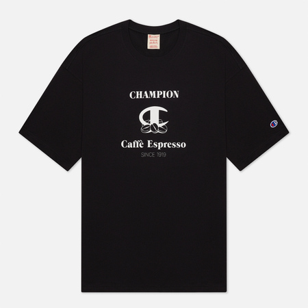 Мужская футболка Champion Reverse Weave Caffe Espresso Graphic, цвет чёрный, размер M