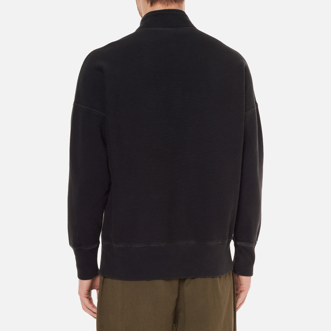 Мужская толстовка Champion Reverse Weave, цвет чёрный, размер S 216490-KK001 Garment Dyed & Acid Wash Half Button Up - фото 4