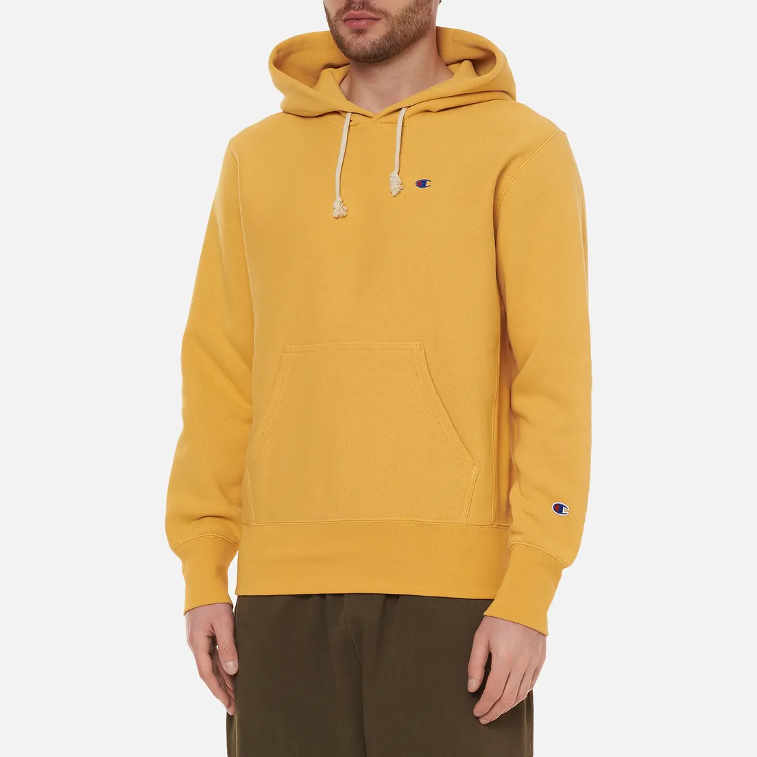 Champion Reverse Weave Мужская толстовка C Logo Hoodie Custom Fit