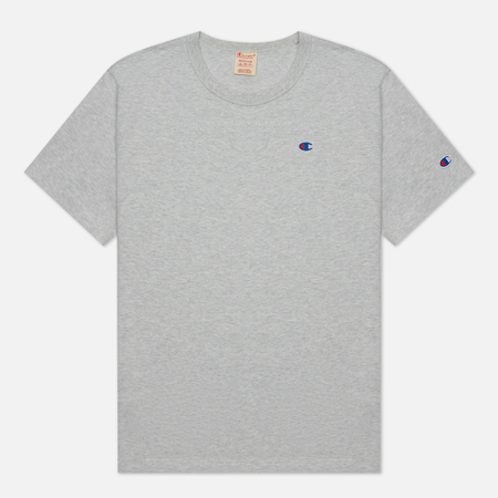 Мужская футболка Champion Reverse Weave Basic C Logo Crew Neck Comfort Fit, цвет серый, размер L