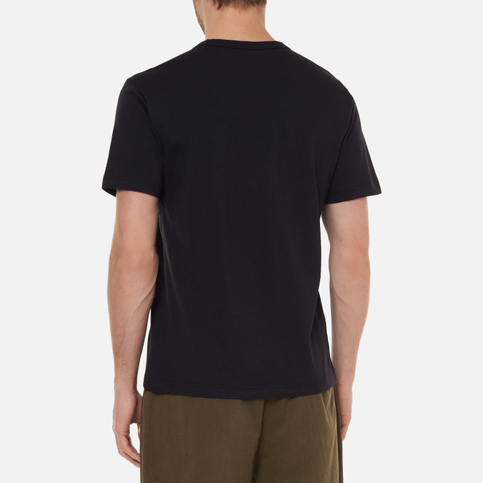 Мужская футболка Champion Reverse Weave, цвет чёрный, размер S 216545-KK001 Basic C Logo Crew Neck Comfort Fit - фото 4