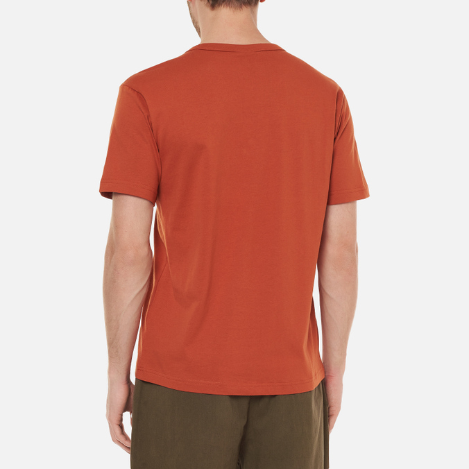 Мужская футболка Champion Reverse Weave, цвет оранжевый, размер XL 216545-MS053 Basic C Logo Crew Neck Comfort Fit - фото 4