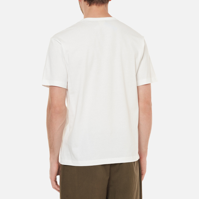 Мужская футболка Champion Reverse Weave, цвет белый, размер S 216545-WW001 Basic C Logo Crew Neck Comfort Fit - фото 4