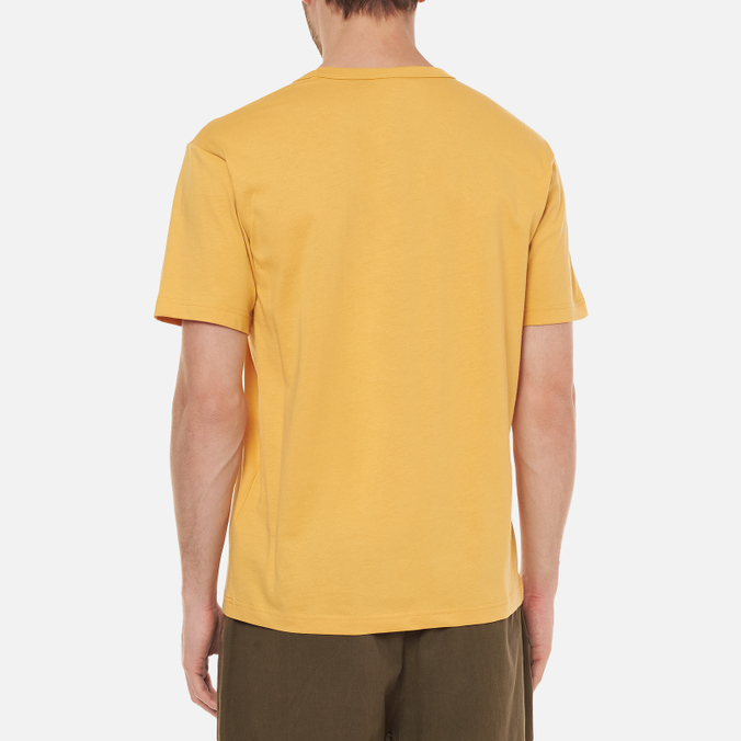 Мужская футболка Champion Reverse Weave, цвет жёлтый, размер L 216545-YS108 Basic C Logo Crew Neck Comfort Fit - фото 4