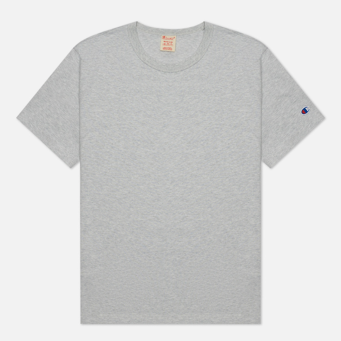 Мужская футболка Champion Reverse Weave, цвет серый, размер L 216546-EM004 Basic Crew Neck Comfort Fit - фото 1